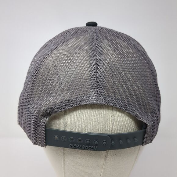 LCS Snapback 112 Trucker Hat Gray One Size Adjustable Mesh Back Richardson - Picture 6 of 10